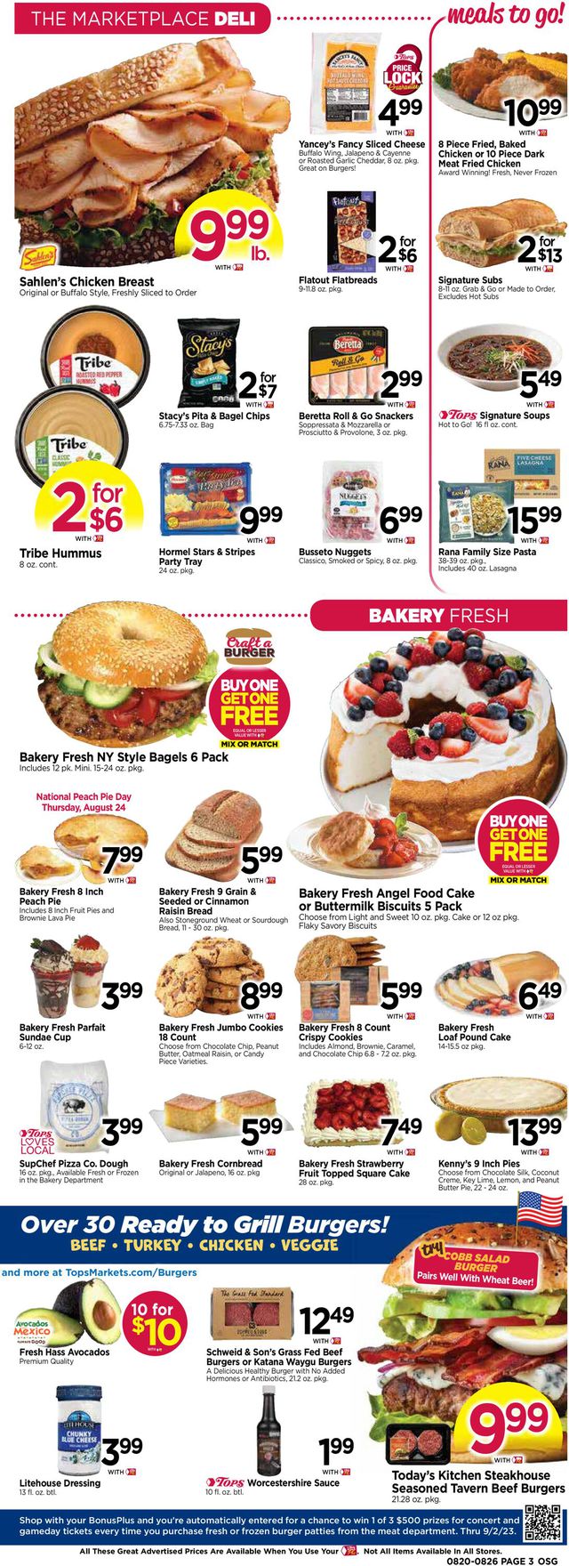 Tops Friendly Markets Ad from 08/20/2023