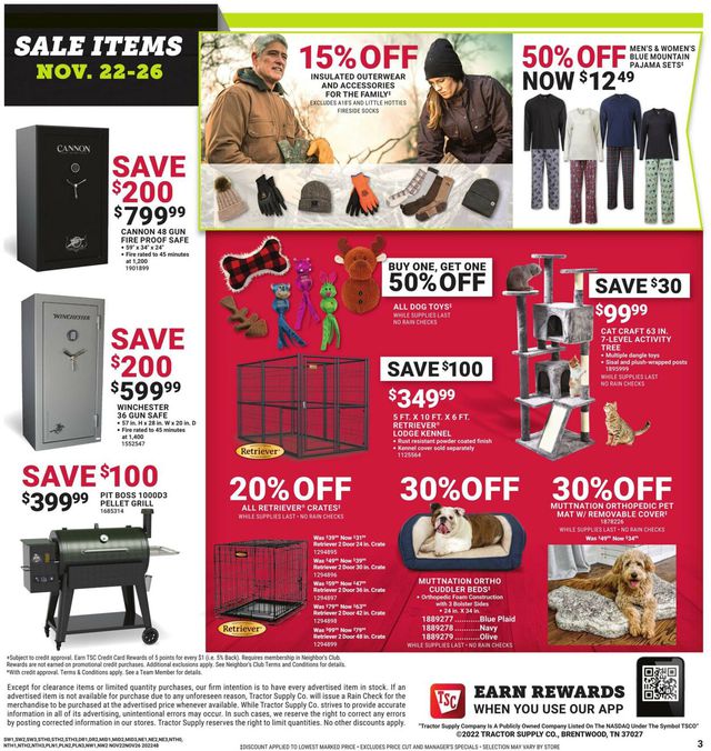 Tractor Supply Ad from 11/22/2022