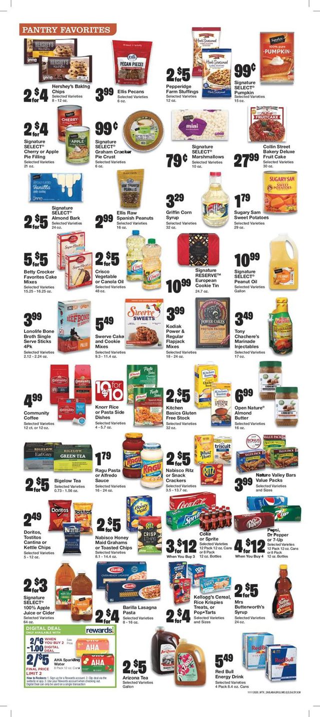 United Supermarkets Ad from 11/11/2020