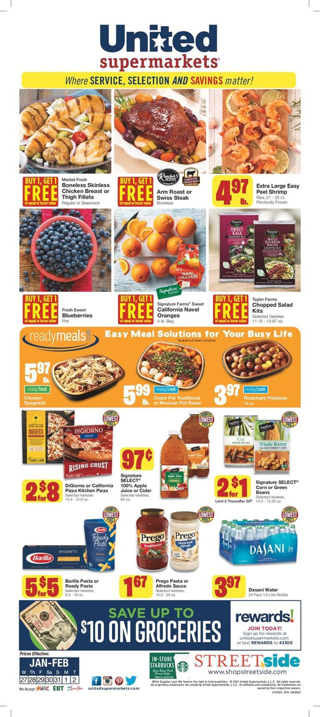 United Supermarkets Ad from 01/27/2021