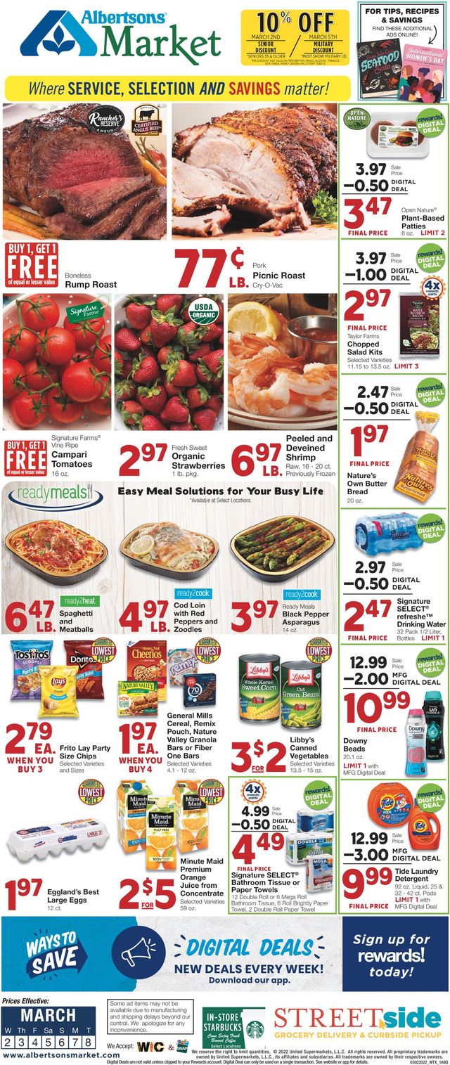 United Supermarkets Ad from 03/02/2022
