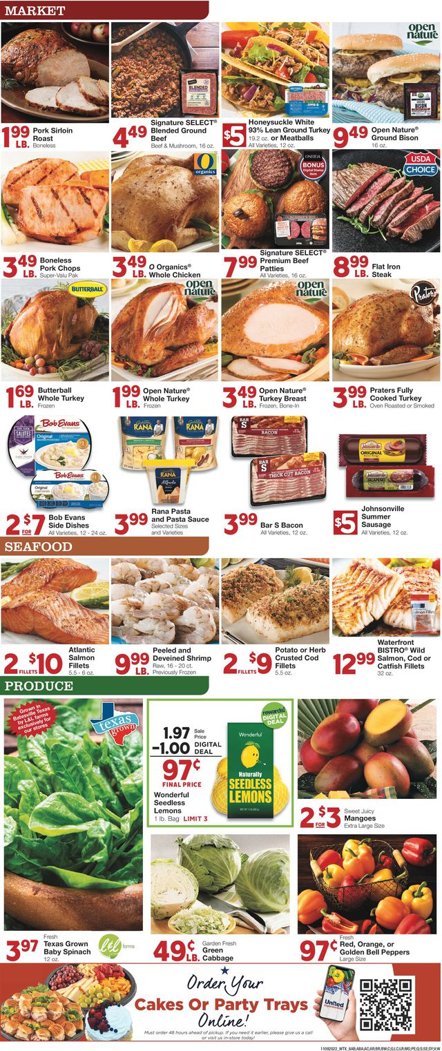 United Supermarkets Ad from 11/09/2022
