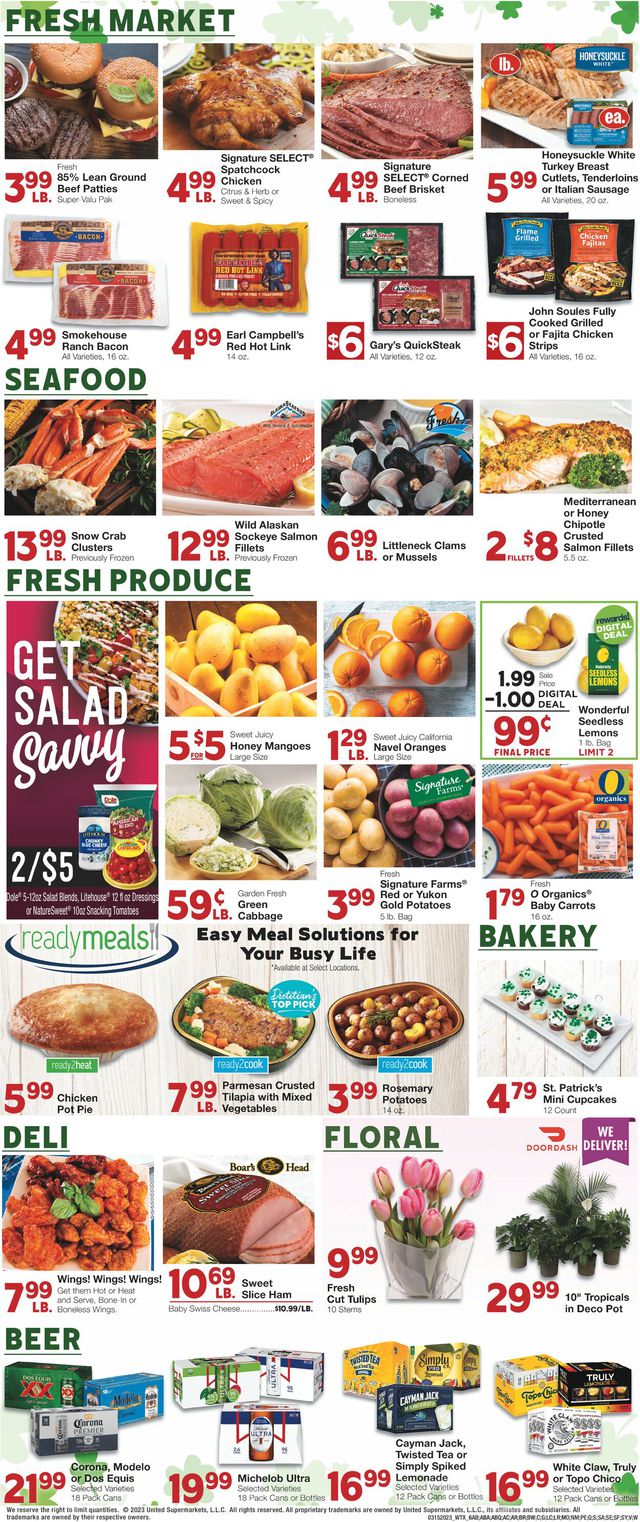United Supermarkets Ad from 03/15/2023