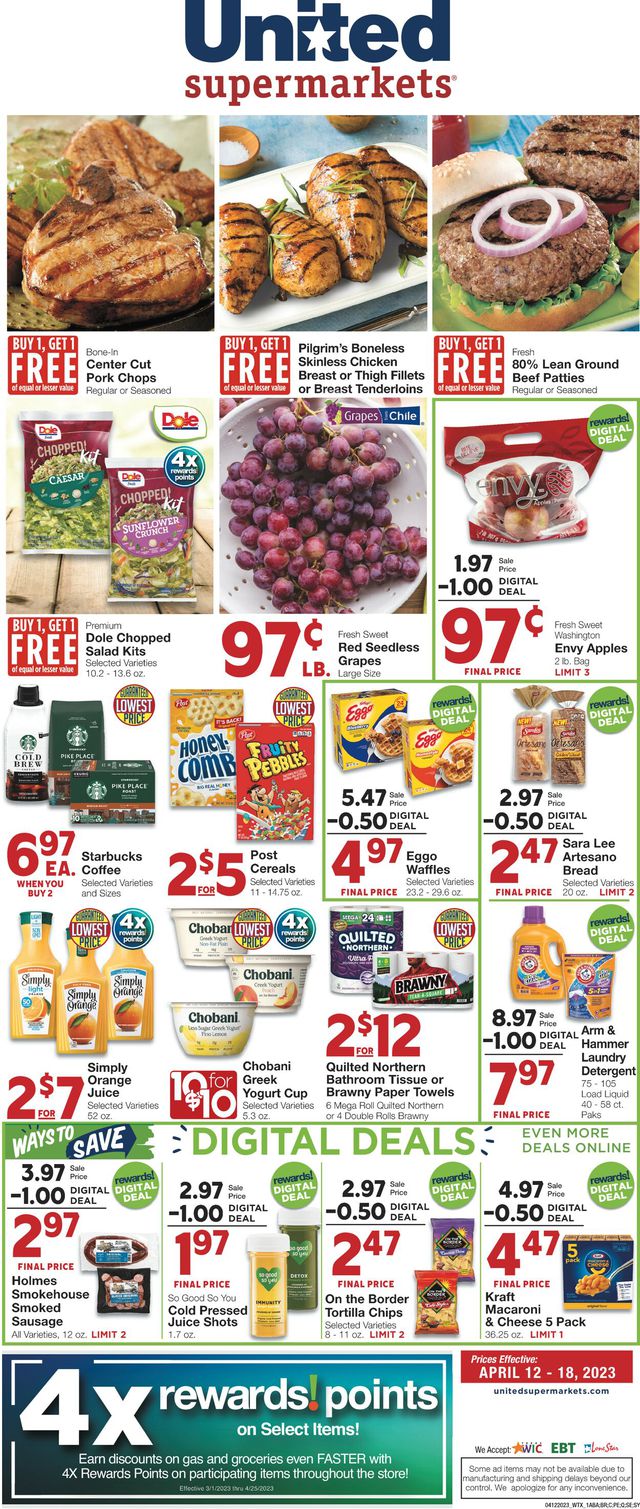 United Supermarkets Ad from 04/12/2023