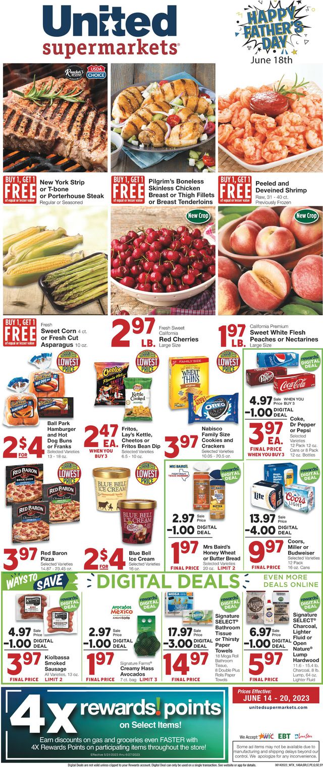 United Supermarkets Ad from 06/14/2023