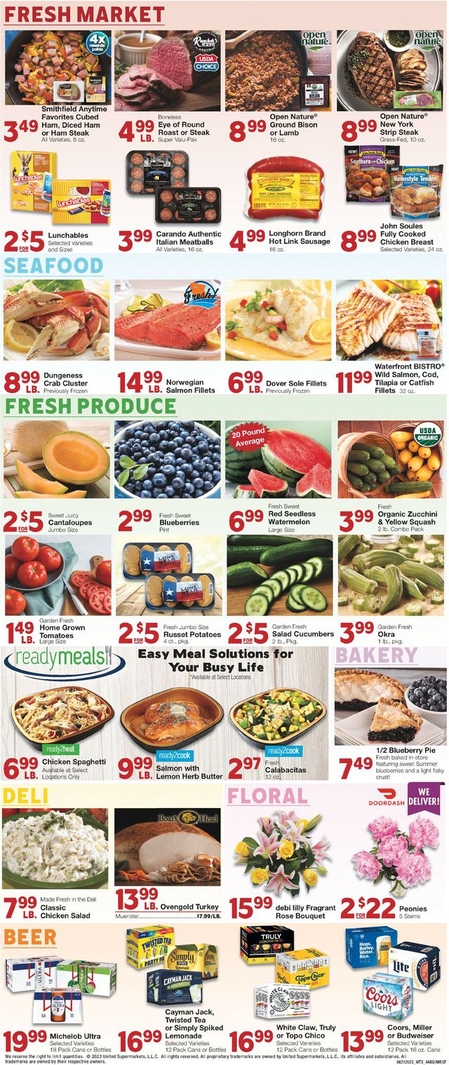 United Supermarkets Ad from 06/21/2023