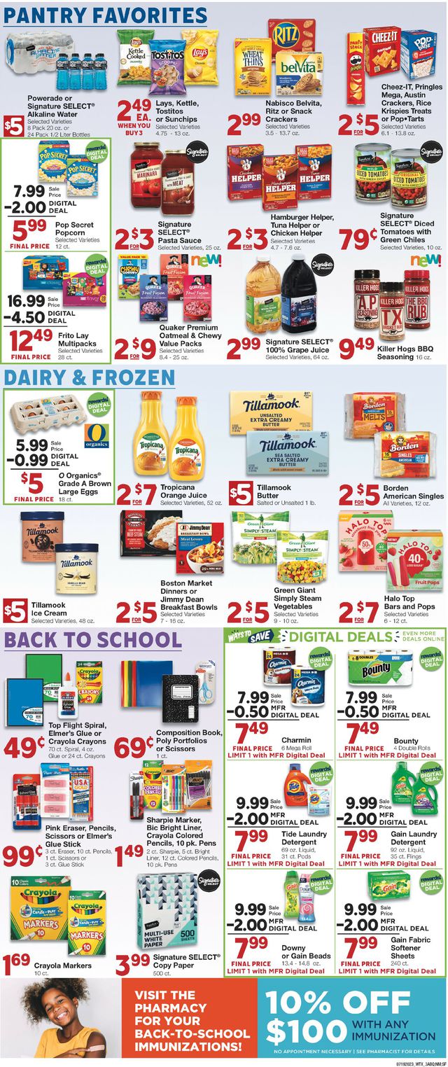 United Supermarkets Ad from 07/19/2023
