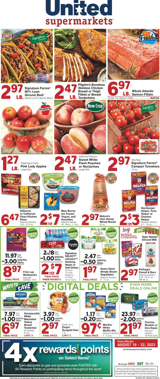 United Supermarkets Ad from 08/16/2023