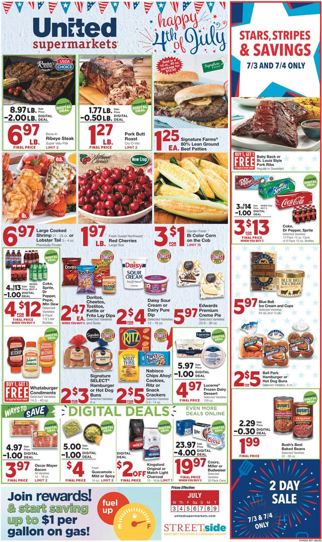 United Supermarkets Ad from 07/02/2024