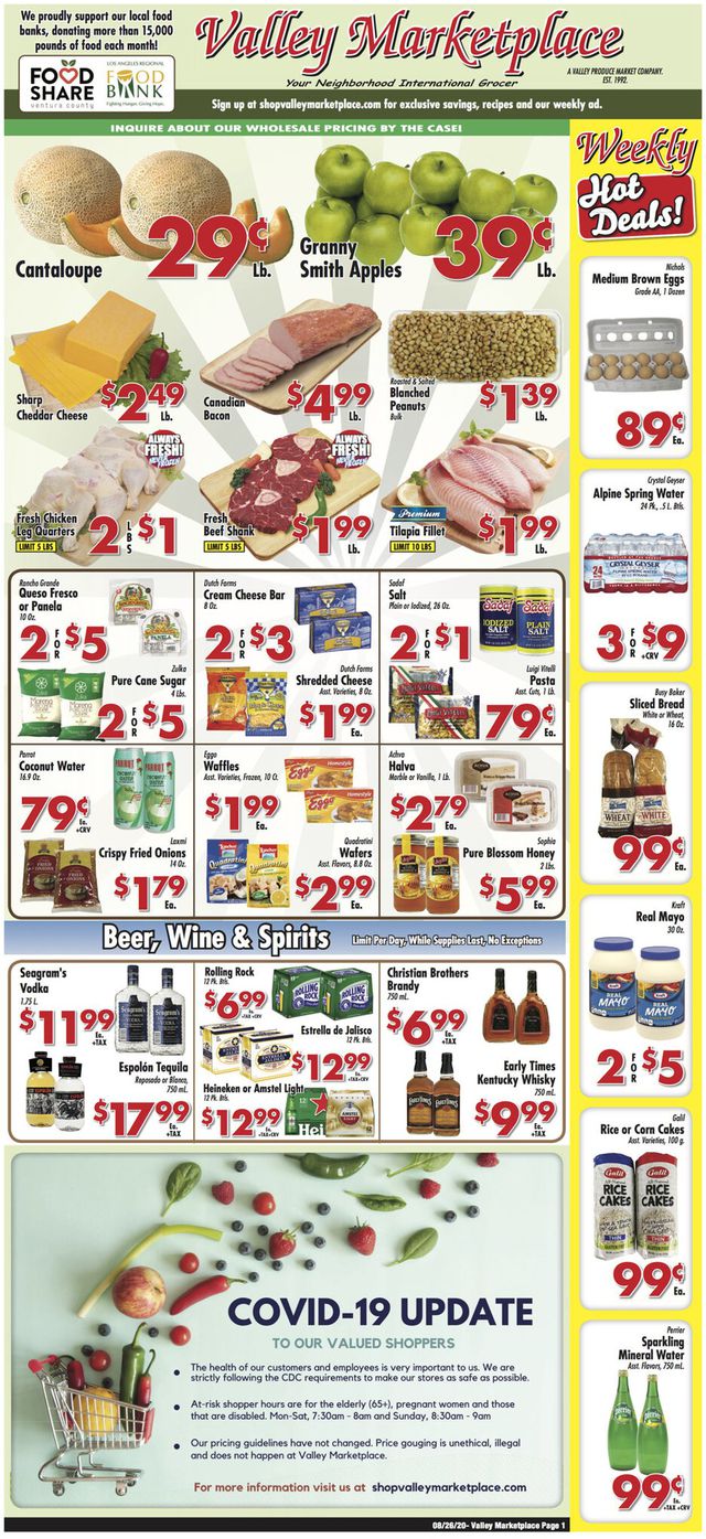 Valley Marketplace Ad from 08/25/2020