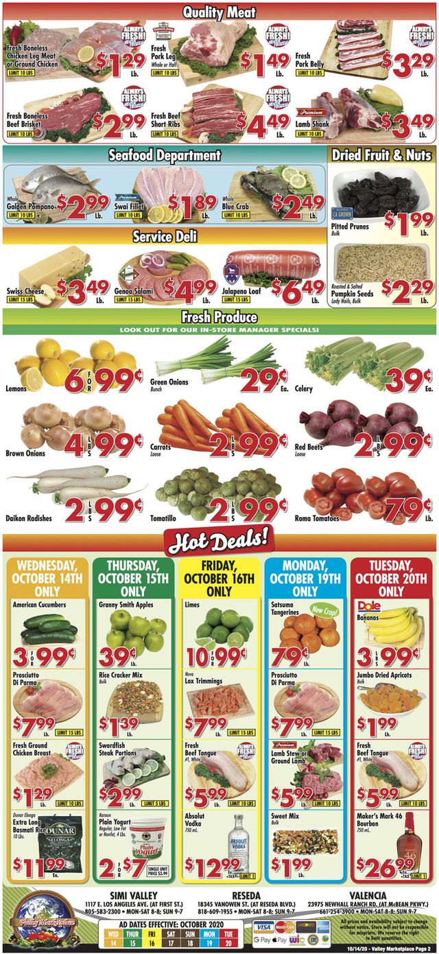 Valley Marketplace Ad from 10/14/2020