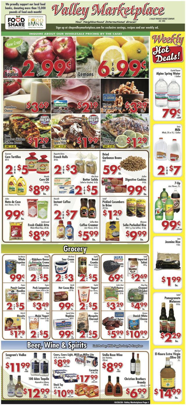 Valley Marketplace Ad from 10/28/2020