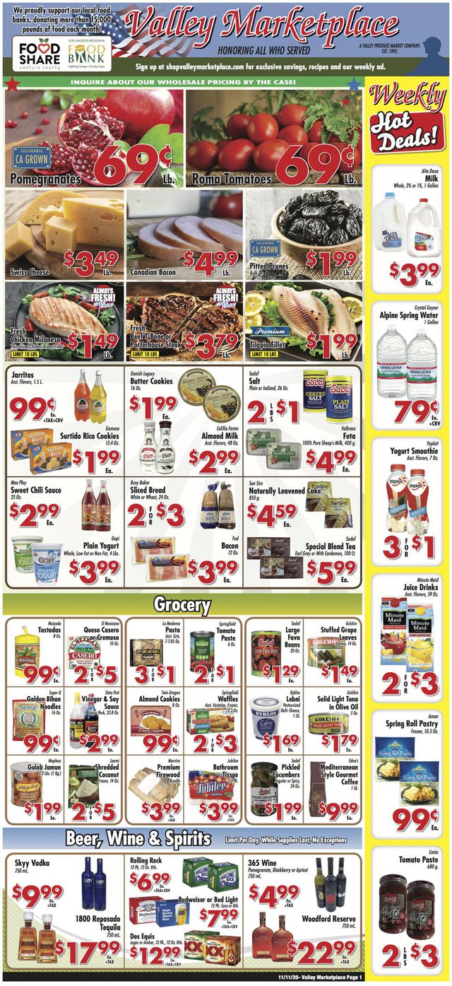 Valley Marketplace Ad from 11/11/2020