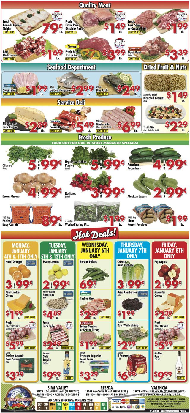 Valley Marketplace Ad from 01/02/2021