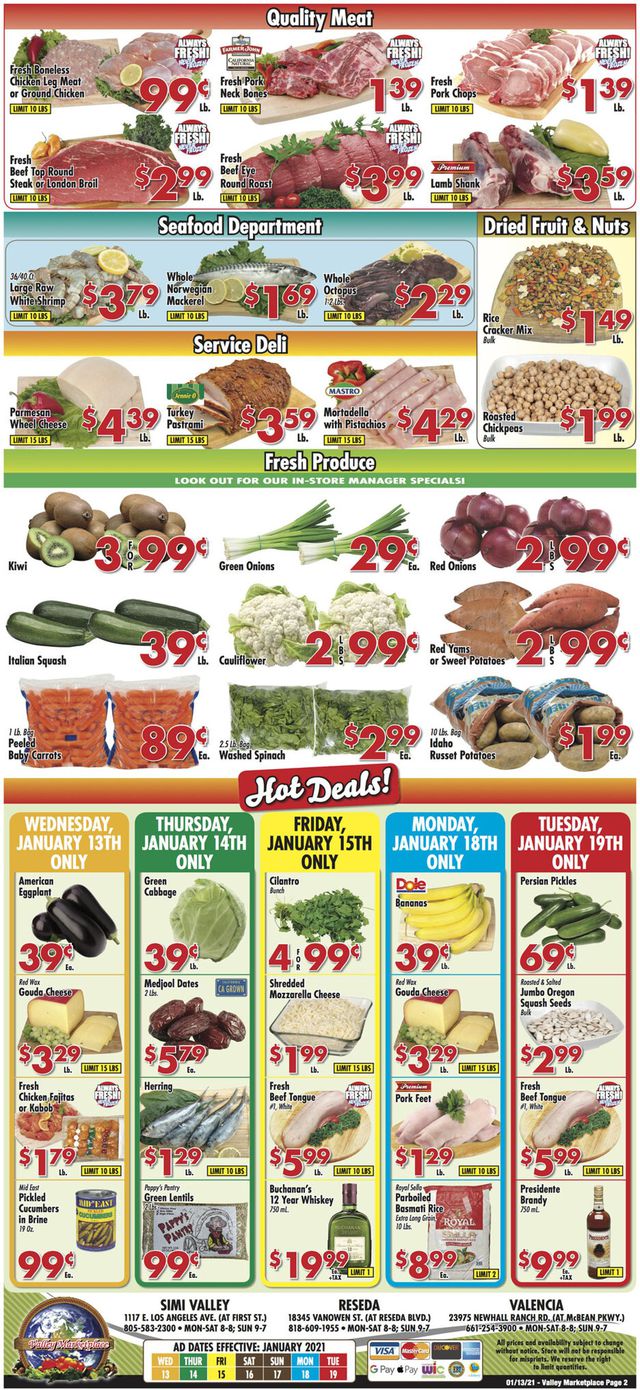 Valley Marketplace Ad from 01/13/2021