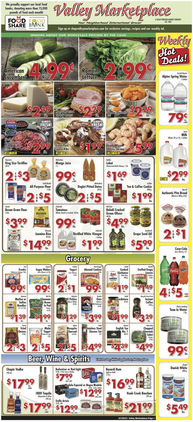 Valley Marketplace Ad from 01/20/2021