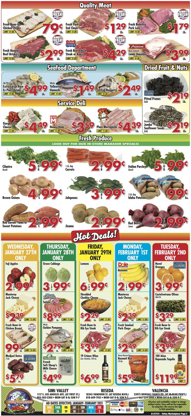 Valley Marketplace Ad from 01/27/2021