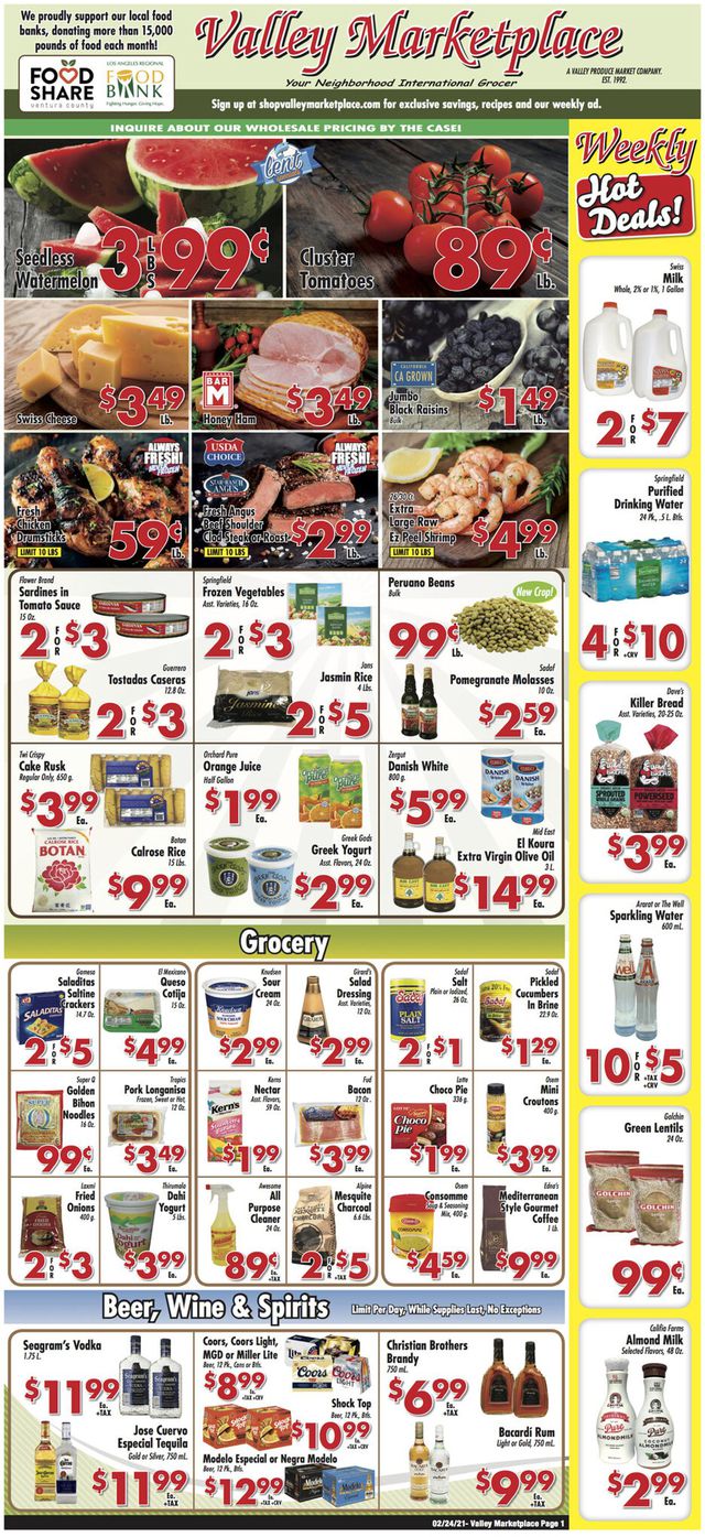 Valley Marketplace Ad from 02/24/2021