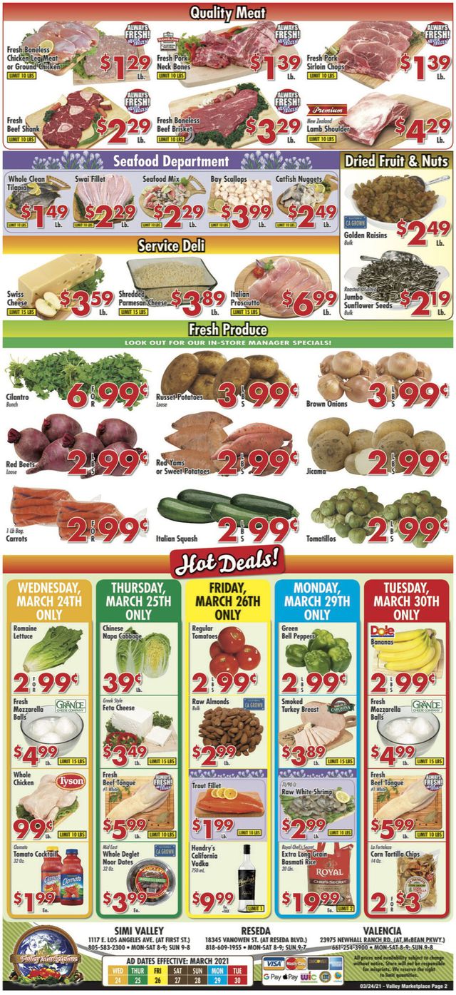 Valley Marketplace Ad from 03/24/2021
