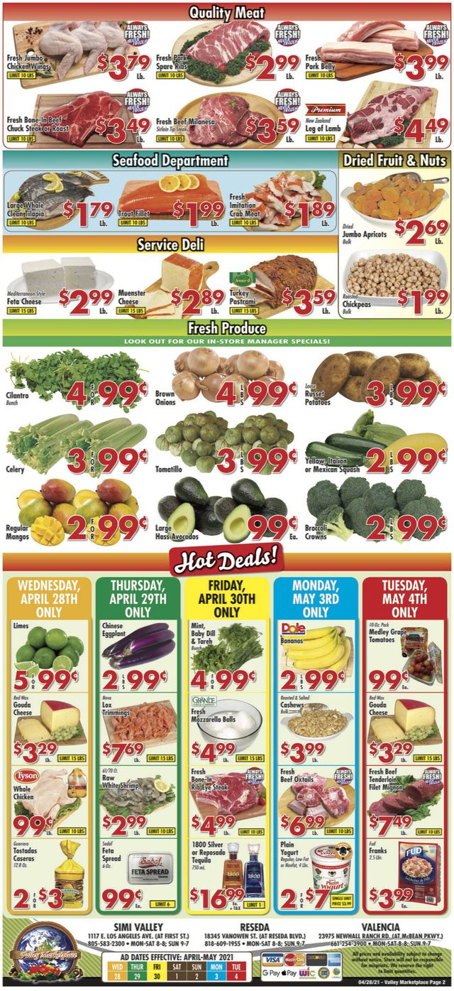 Valley Marketplace Ad from 04/28/2021