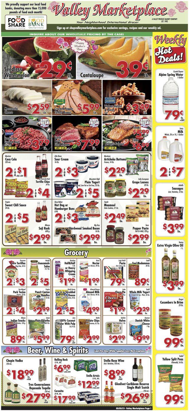 Valley Marketplace Ad from 05/05/2021