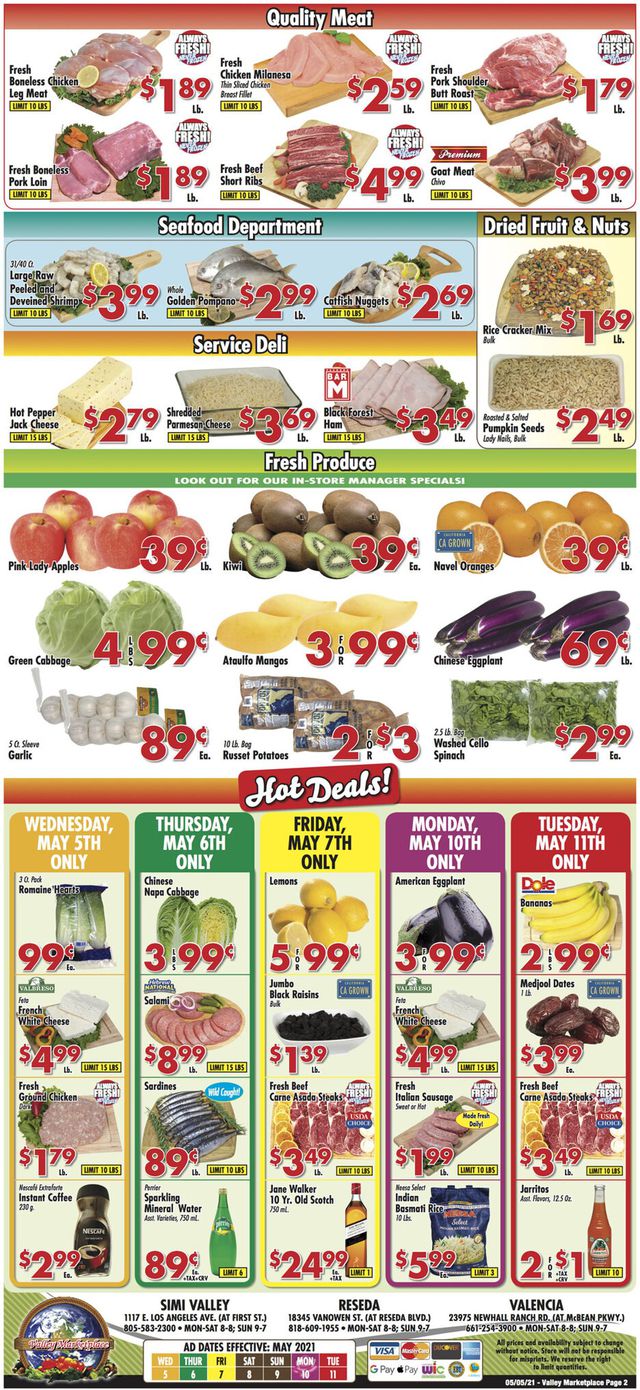 Valley Marketplace Ad from 05/05/2021