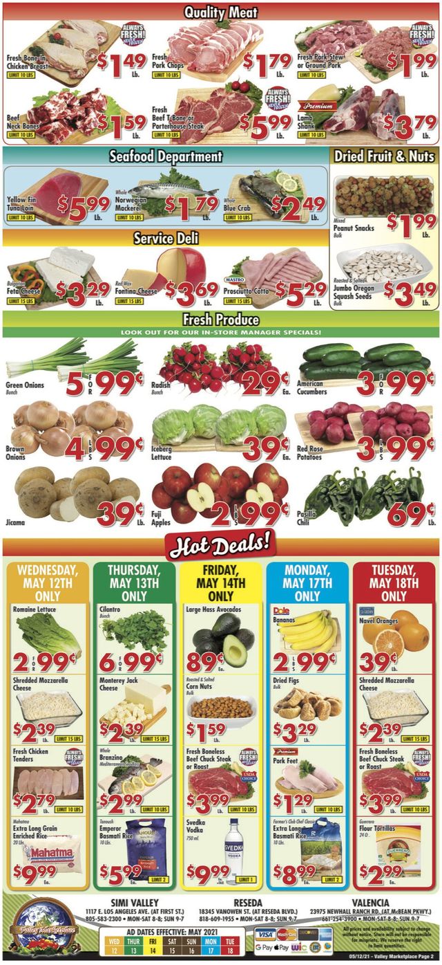 Valley Marketplace Ad from 05/12/2021