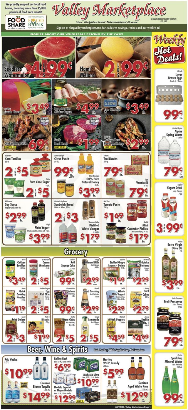 Valley Marketplace Ad from 06/23/2021
