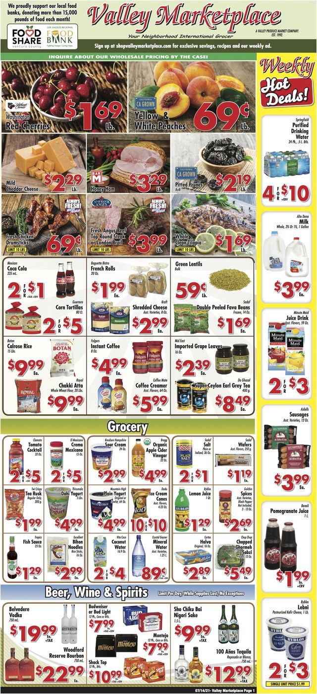 Valley Marketplace Ad from 07/14/2021