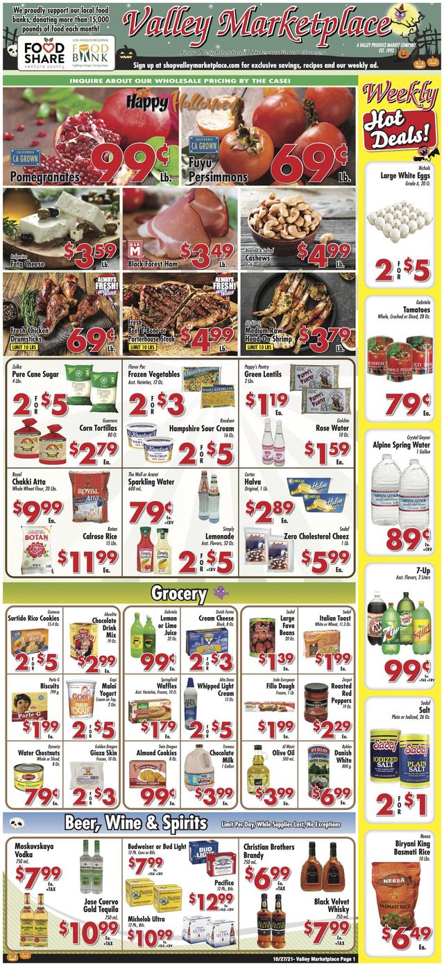 Valley Marketplace Ad from 10/27/2021