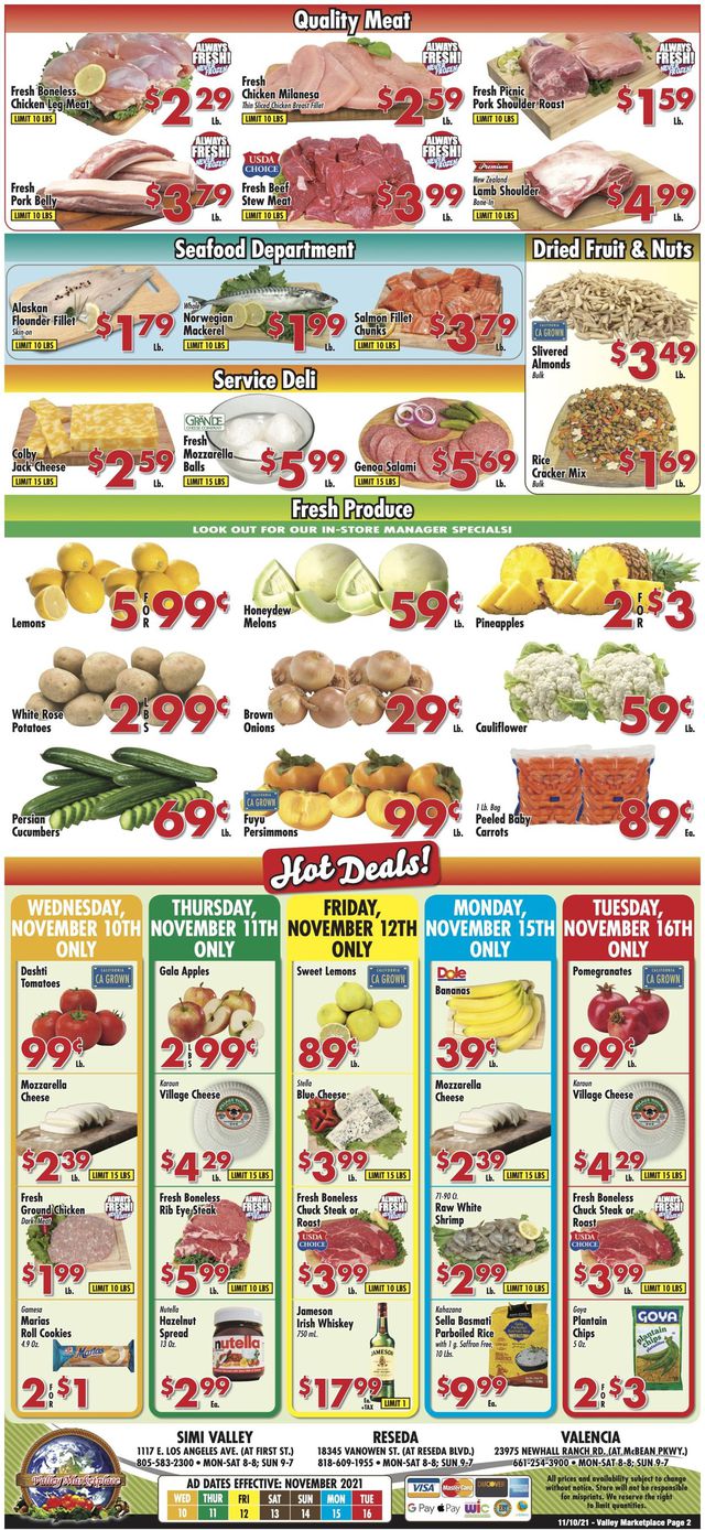 Valley Marketplace Ad from 11/10/2021