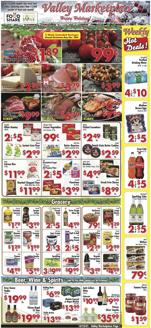 Valley Marketplace Ad from 12/02/2021