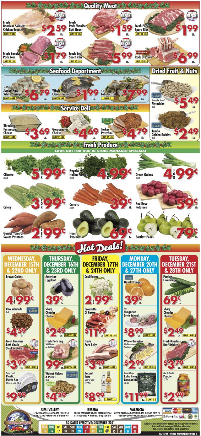 Valley Marketplace Ad from 12/02/2021
