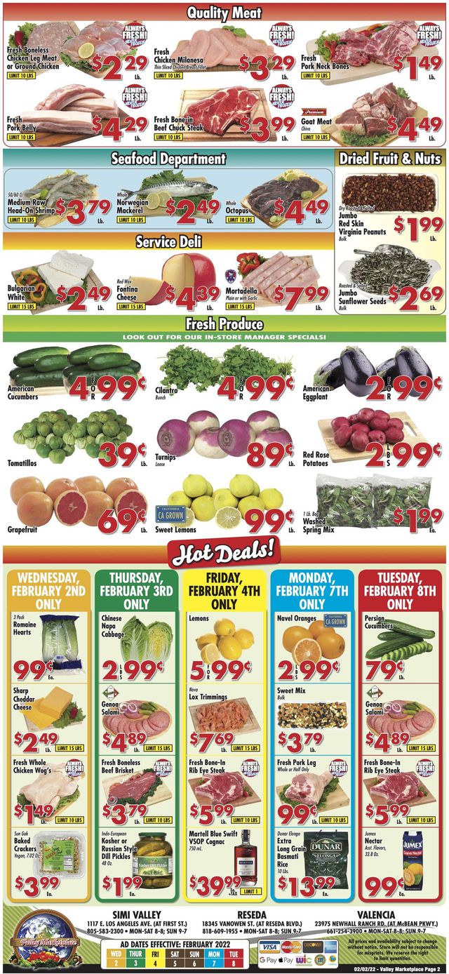 Valley Marketplace Ad from 02/02/2022