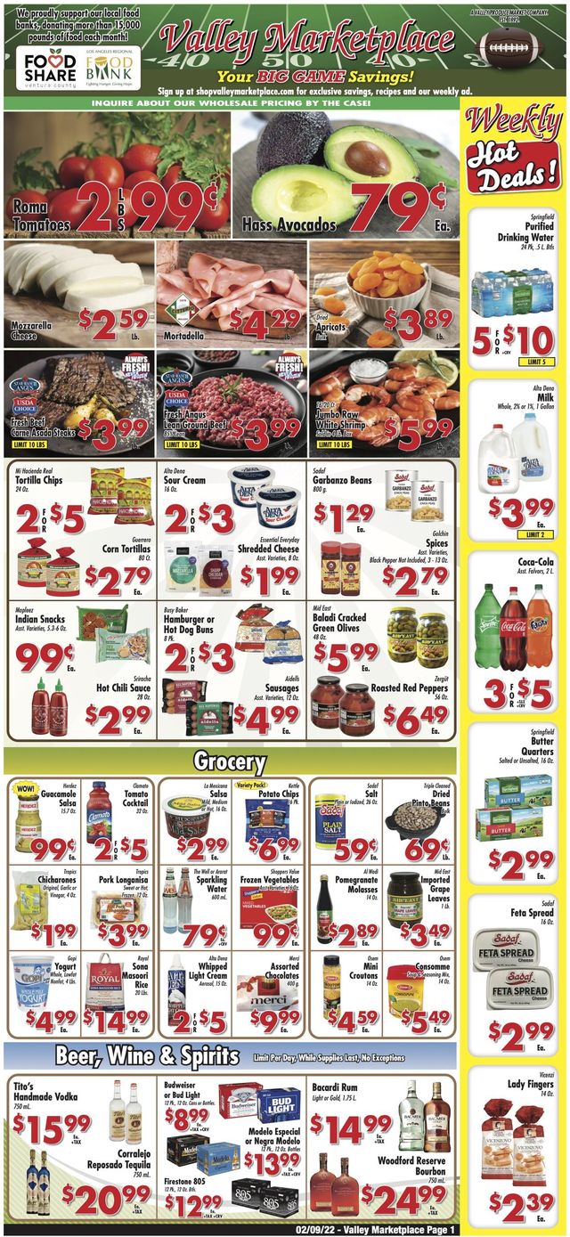 Valley Marketplace Ad from 02/09/2022