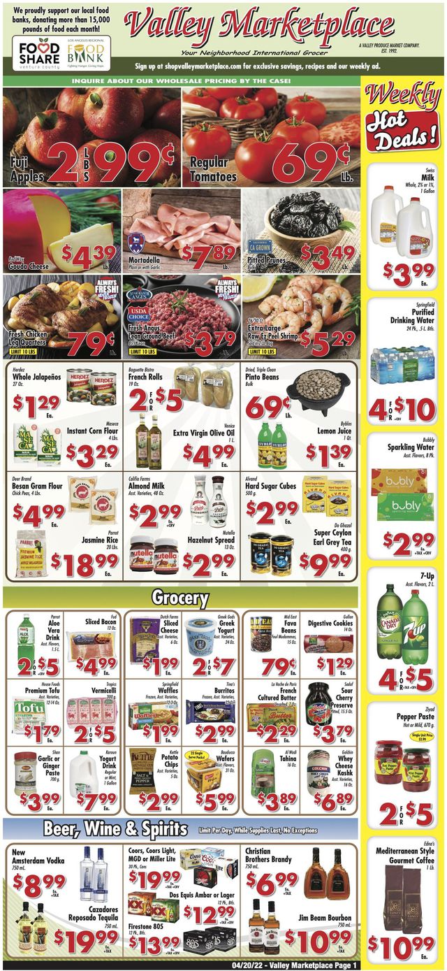Valley Marketplace Ad from 04/20/2022