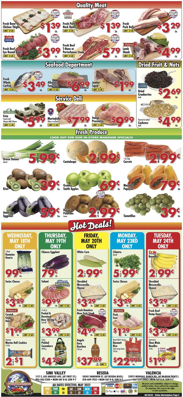 Valley Marketplace Ad from 05/18/2022
