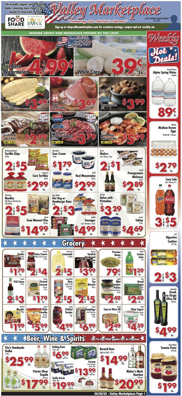 Valley Marketplace Ad from 05/25/2022