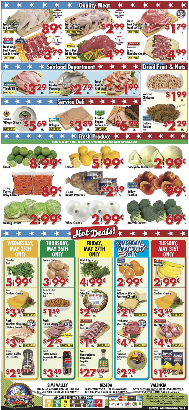 Valley Marketplace Ad from 05/25/2022