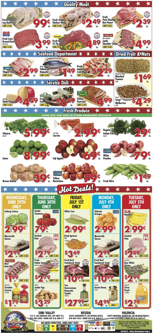 Valley Marketplace Ad from 06/29/2022
