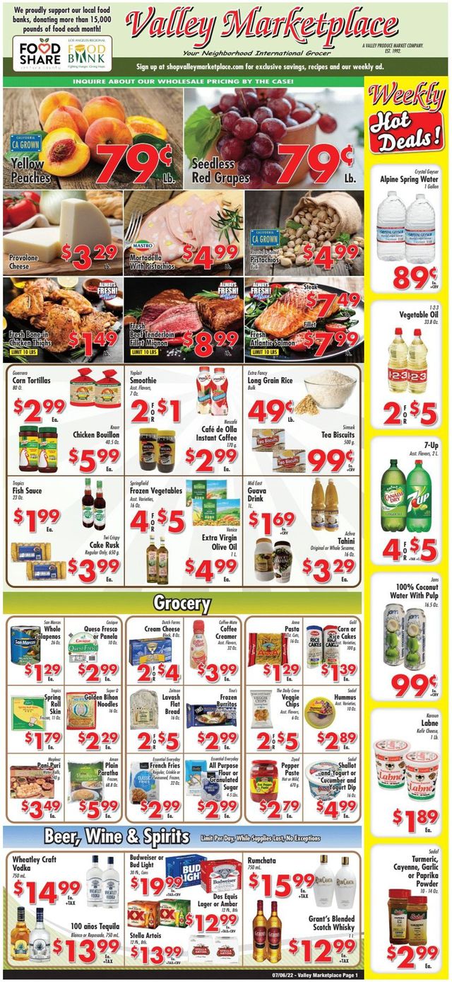 Valley Marketplace Ad from 07/06/2022