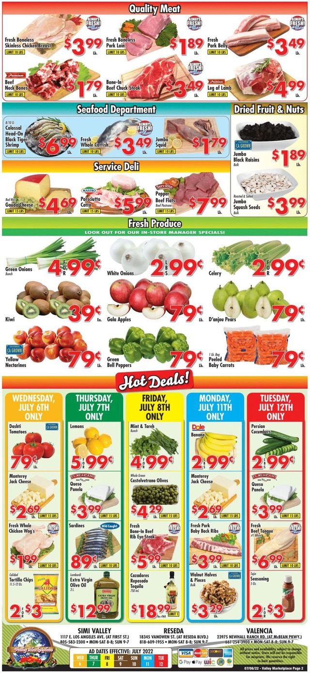 Valley Marketplace Ad from 07/06/2022
