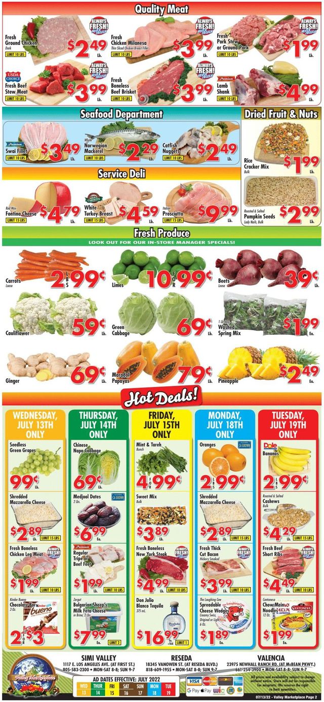 Valley Marketplace Ad from 07/13/2022