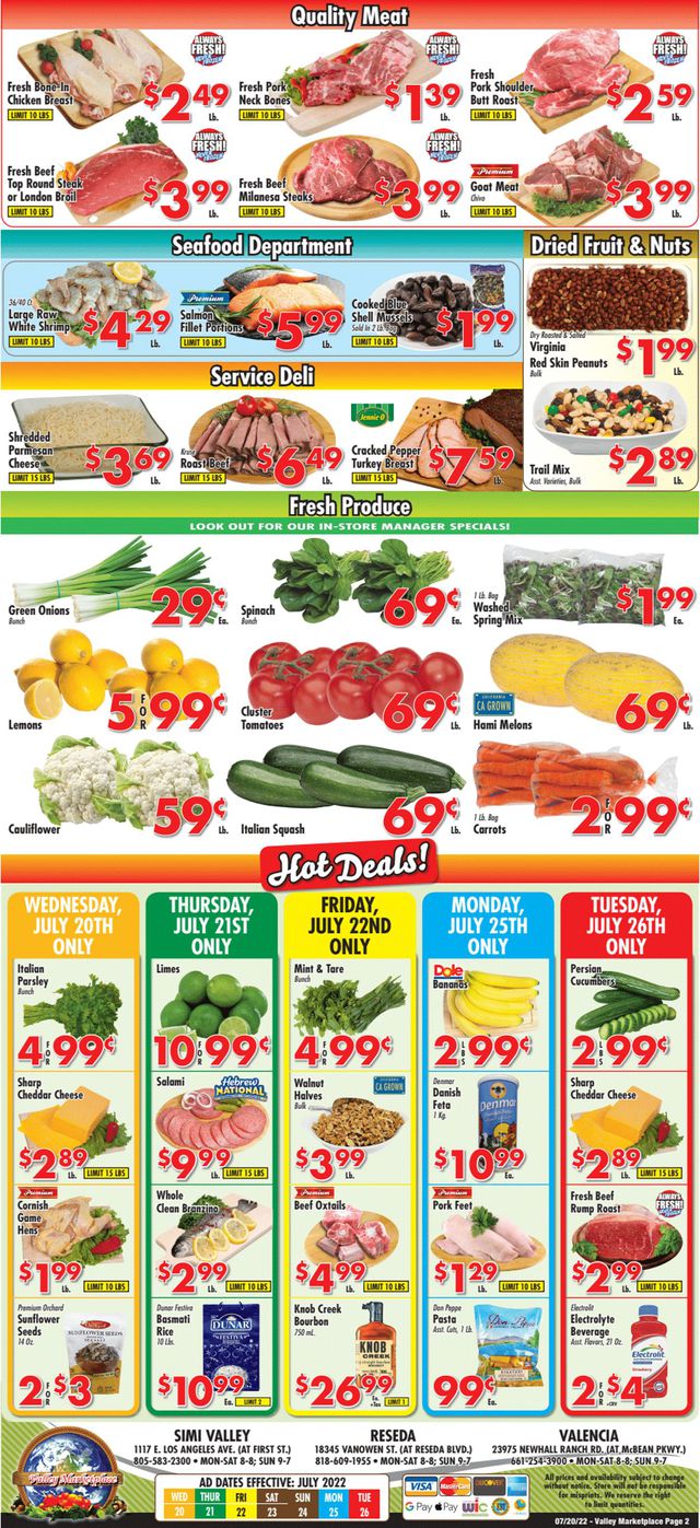 Valley Marketplace Ad from 07/20/2022