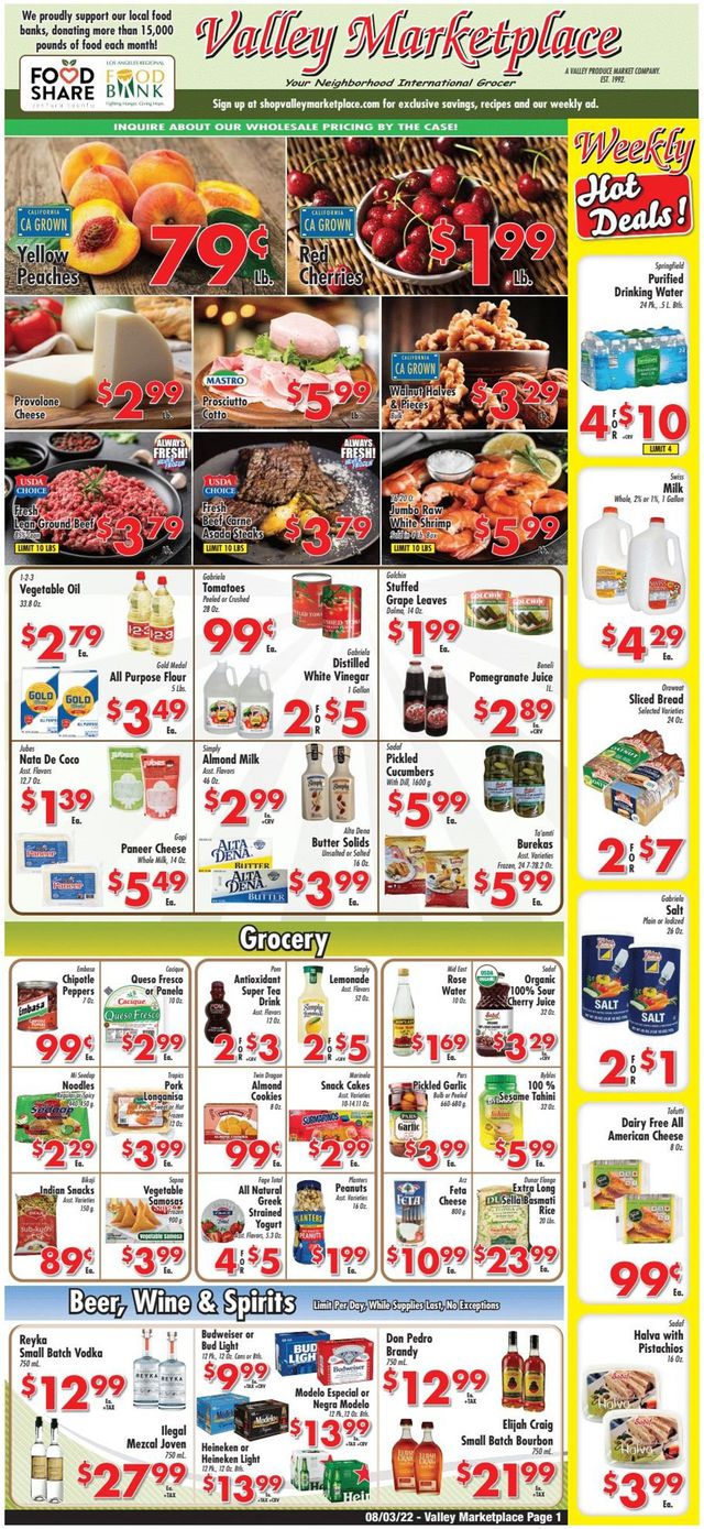 Valley Marketplace Ad from 08/03/2022