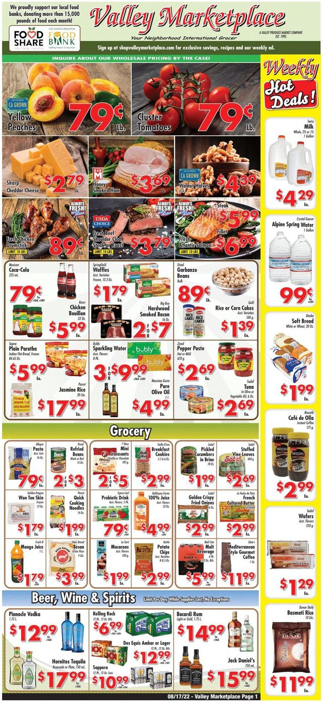 Valley Marketplace Ad from 08/17/2022