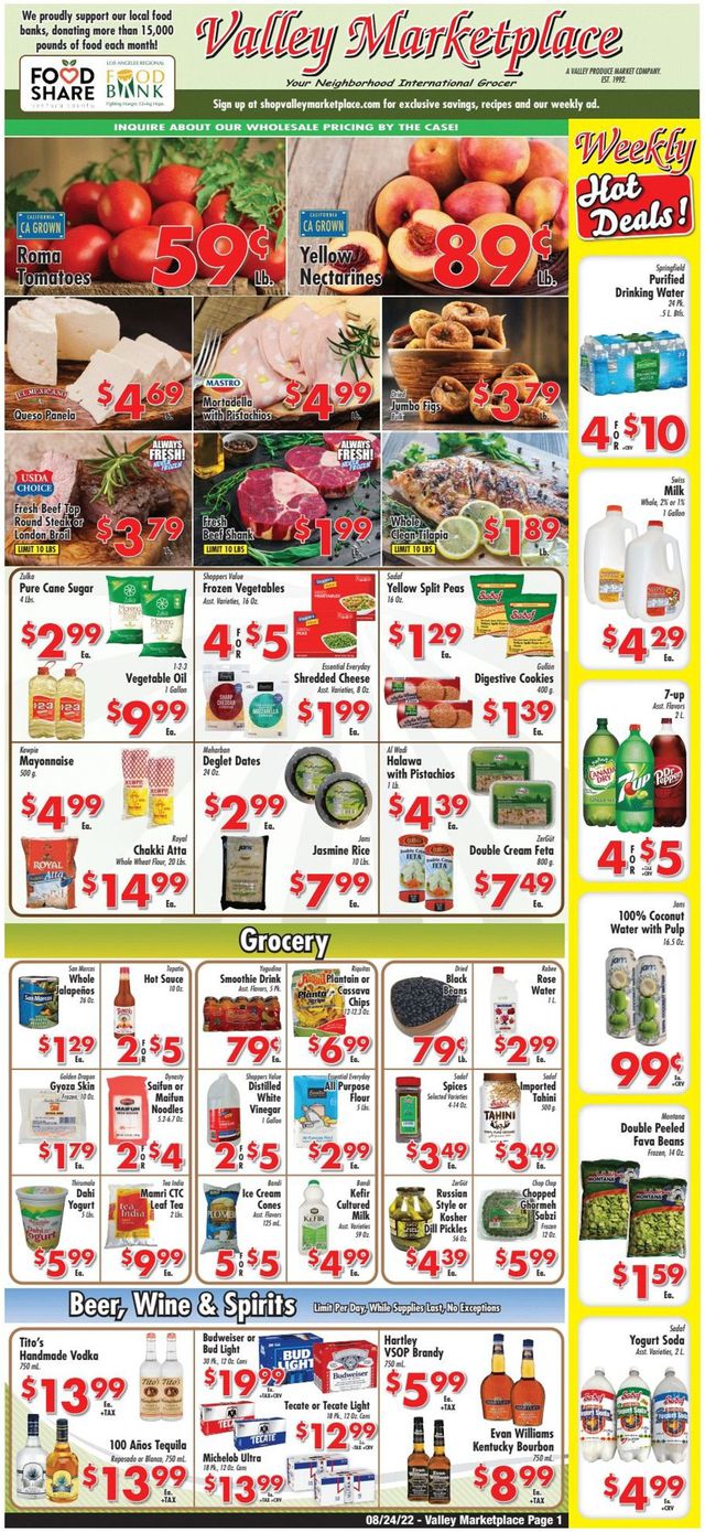 Valley Marketplace Ad from 08/24/2022