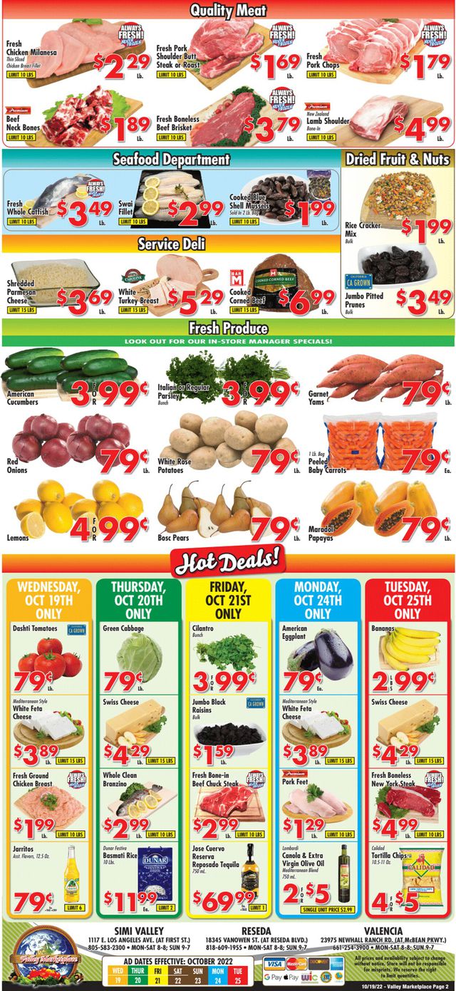 Valley Marketplace Ad from 10/19/2022