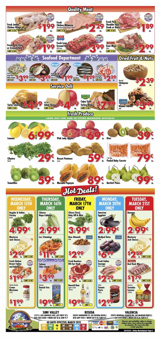 Valley Marketplace Ad from 03/15/2023