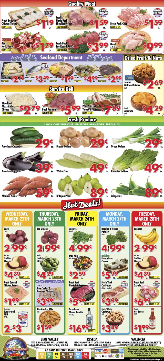 Valley Marketplace Ad from 03/22/2023